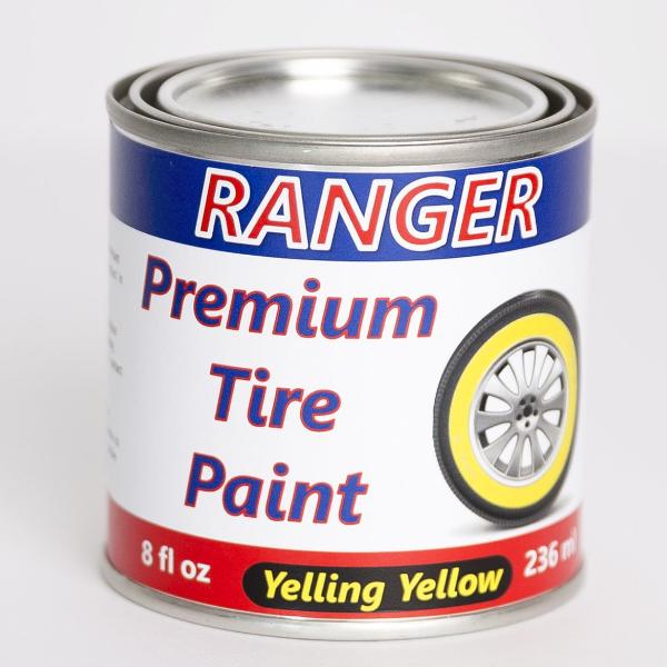 Can of Yelling Yellow Tire Paint
